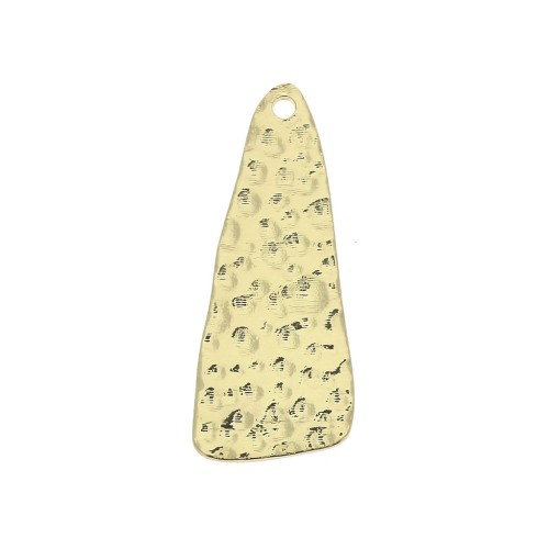 Triangular hammered sequin for the DIY jewelery 25x10 mm - Gold Tone x1