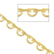 Half circle mesh chain 3 mm - Gold Tone x1m