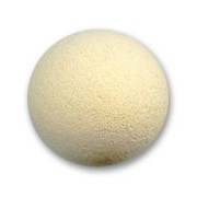 Velvet-like round bead 16mm Beige x4