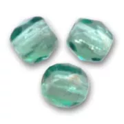 Fire Polished faceted round beads 3mm Prairie Green x50