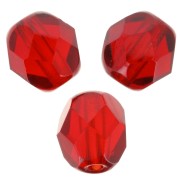 Fire Polished faceted round beads 6mm Siam  x25|raw }}