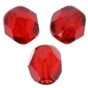 Fire Polished faceted round beads 6mm Siam  x25