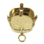 Cabochon earstuds 4470 12 mm Gold Tone x2