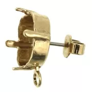 Cabochon earstuds 4470 12 mm Gold Tone x2
