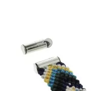 Terminator for Magnetic interchangeable clasp Hiilos 11 mm - Silver Tone x1