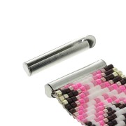 Terminator for Magnetic interchangeable clasp Hiilos 20 mm - Silver Tone x1