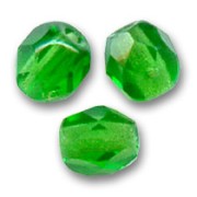 Fire Polished faceted round beads 3mm Green  x50