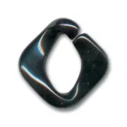 Square-shaped open Ring 21mm Black