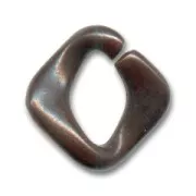 Square-shaped open Ring 21mm Chocolate