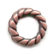 Rings 11mm old copper tone x5