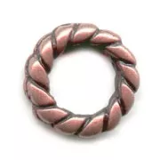 Rings 11mm old copper tone x5