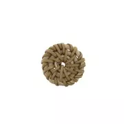 Rattan round-shaped brown pendant 19 mm for your DIY creations x1