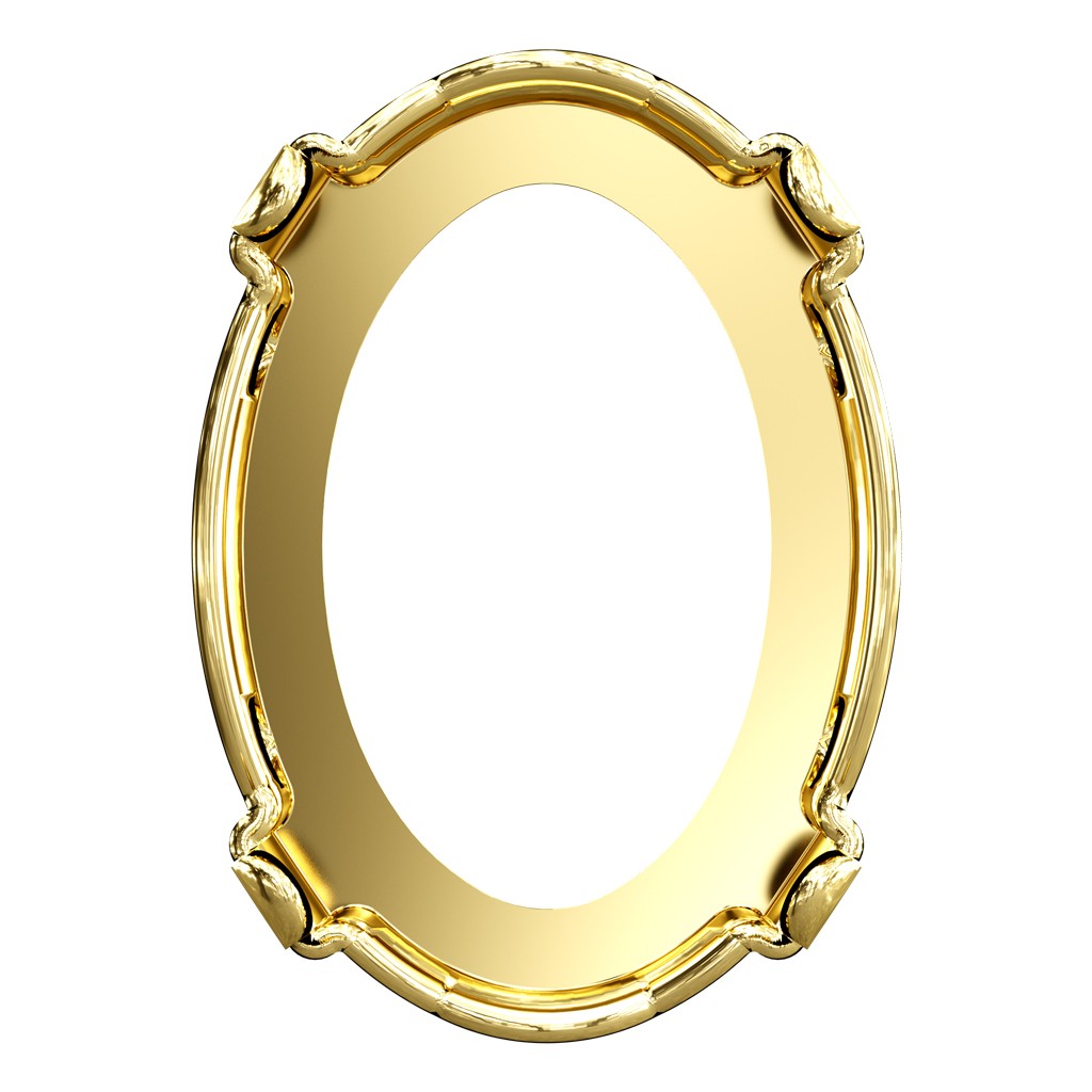 Cabochon setting 4120 oval-shaped 14x10 mm Gold tone x1 - Perles & Co