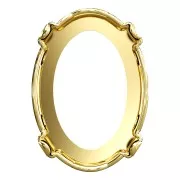 Cabochon setting PureCrystal 4120 oval-shaped 14x10 mm Gold tone x1