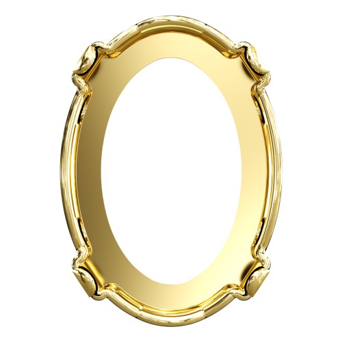 Cabochon setting PureCrystal 4120 oval-shaped 14x10 mm Gold tone x1