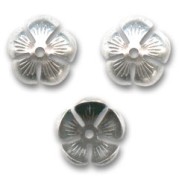 bead cap Flower-shaped 12mm old silver tone x4