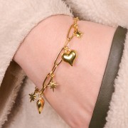 North Star pendant 14x10 mm for DIY jewelry creation fine Gold plated x1