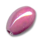 Ceramics olive 18x13mm Iridescent Fuchsia
