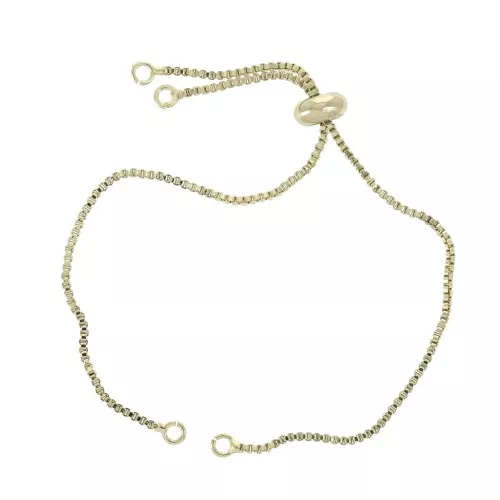 Adjustable bracelet for spacer - Venetian mesh 21 cm - Gold Tone x1