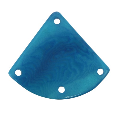 Triangular Tagua spacer 25x28 mm - Turquoise Blue x1