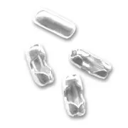 Ball chain terminators 1.5mm fine silver platingx10