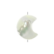 Mother-of-pearl beads - Moon shape - 12x11 mm for DIY jewelry creation x4|raw }}