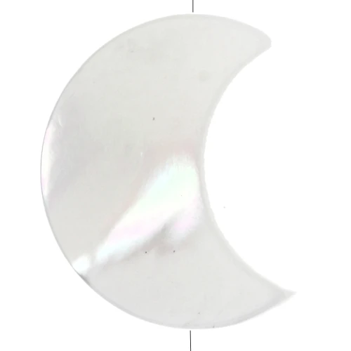 Moon beads 12x9.5 mm - Natural x4