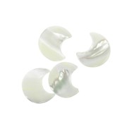 Mother-of-pearl beads - Moon shape - 12x11 mm for DIY jewelry creation x4