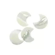 Mother-of-pearl beads - Moon shape - 12x11 mm for DIY jewelry creation x4