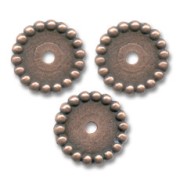 Spacer beads 15mm old copper tone x4|raw }}
