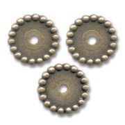 Spacer beads 15mm bronze tone x4|raw }}