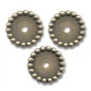 Spacer beads 15mm bronze tone x4
