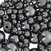 Bead Hematite Mix 3/4/6/8mm x100|raw }}