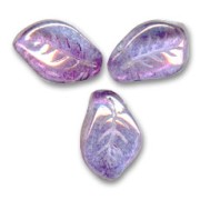 Undulated leaves 14x9mm Lumi Amethyst x20