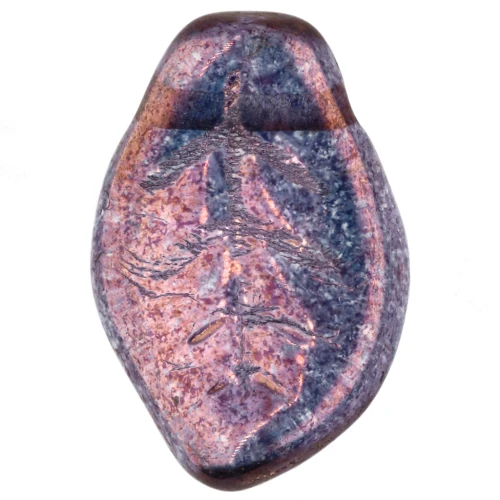 Undulated leaves 14x9mm Lumi Amethyst x20