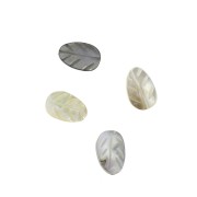 Mother of Pearl Leaf bead- 9x6 mm for jewelry DIY creation x4|raw }}