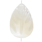 Mother of Pearl Beads - Leaves - 9.5x6. mm - for costume jewelry x4