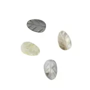 Mother of Pearl Leaf bead- 9x6 mm for jewelry DIY creation x4