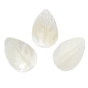 Mother of Pearl Beads - Leaves - 9.5x6. mm - for costume jewelry x4