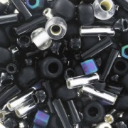 Toho Seed bead mix TX-3225 - Yozora Jet/Silver Mix|raw }}