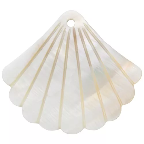 Mother-of-pearl shell pendent - 42x48.5 mm for DIY jewelry creation x1