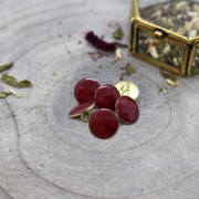 Metal button by Atelier Brunette for sewing - Gem 9 mm Amarante x1