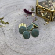 Metal button by Atelier Brunette for sewing - Gem 9 mm Cedar x1