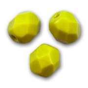 Fire Polished faceted round beads 6mm Opaque Olive x25