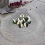Round 2-tone metal button Atelier Brunette - Wink 9 mm Off-white/Cedar x1|raw }}
