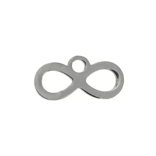 Sainless Steel Infinity charm charm 6x12 mm for DIY jewelry creation x1