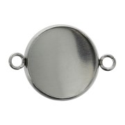 Stainless Steel pacer setting with open loops for flat back cabochons 18 mm x1|raw }}