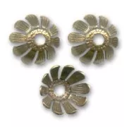 bead cap petal-shaped 12mm Bronze tone x4