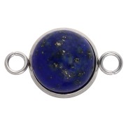 Open ring spacer setting for 10 mm flat bottom cabochon - Stainless steel x1