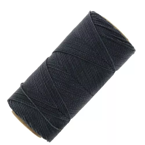 Linhasita waxed thread spool for micro macramé 1 mm - Dark Grey (474) x168m